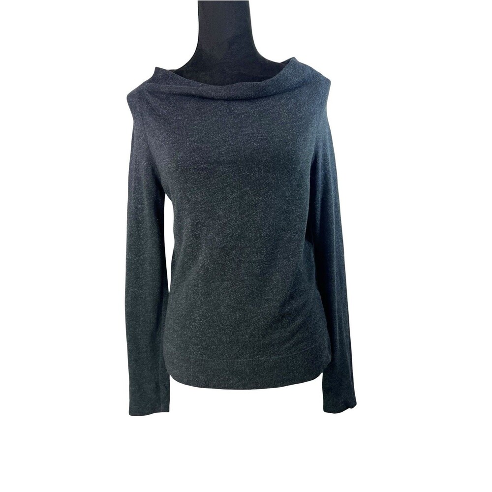 Standard James Perse Womens Funnel Neck Sweatshirt 1 Small Dark Gray WXT3967CU